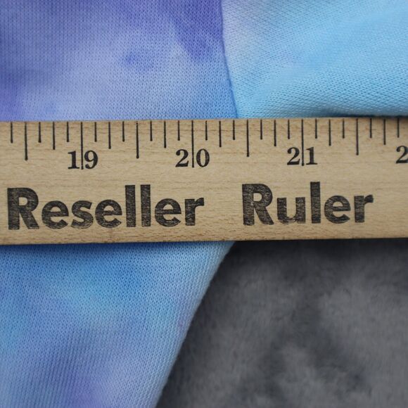 Faded Rose Sweatshirt Womens Multicolor Long Sleeve Tie Dye Drawstring Hoodie - Picture 4 of 16